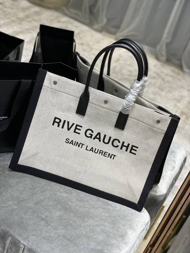 rive Gauche Tote Bag，左岸购物袋，从定制麻布料到五金在到丝印，每一个细节我都要求完美！Zp购入开模定制，说真的，这是我遇到过最难做的一款购物