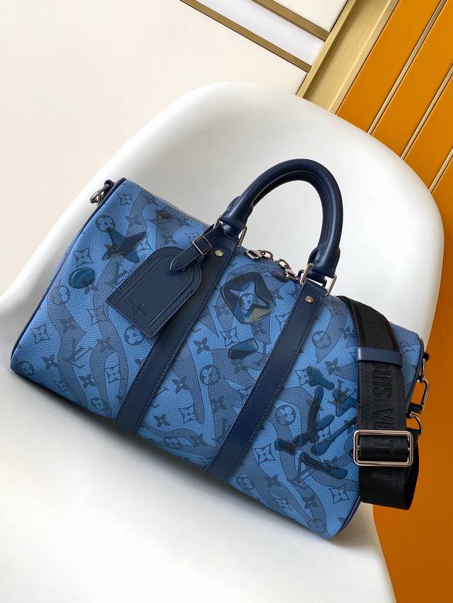 163C01 芯片 M22573 M13865 M46655 黑花M22765压花 顶级原单本款 Keepall BandoulièRe 35 手袋借 Mono