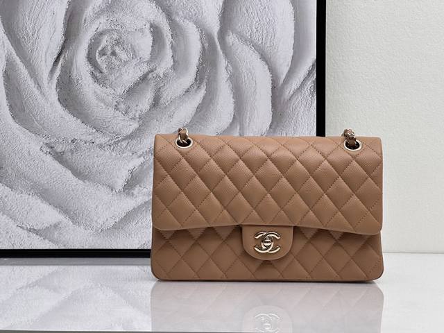 ＣＦ小球奶茶 浅金 皮料：牛皮 五金：纯钢制 尺寸：25Cm 款号：1112小球奶茶 浅金