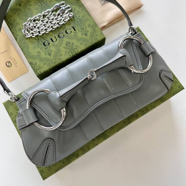 新款Gucci Horsebit Chain系列中号肩背包八色 原版出货！27Cm型号：764339、