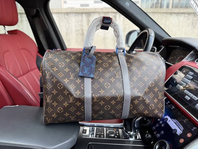 高端货 新款 “Louis Vuitton”Lv旅行袋 路易威登旅行袋 M43856 Louis Vuitton Keepall Bandoulier 45 经
