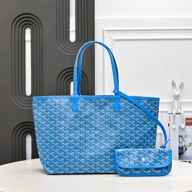 工厂P直销 天蓝 戈雅 新款单面购物袋，经多次研究与改良，不断提升面料与皮质，全方位独家定制只为不断达到客户的高品质要求 底布采用与Zp一致的定制高品雨露麻，再