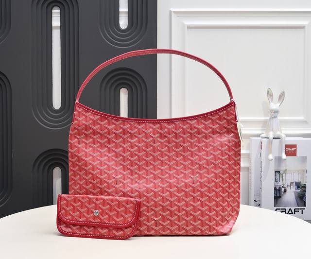 工厂P直销 大红 Goyard Hobo BohèMe 流浪包腋下包，灵感来自波西米亚流浪的生活哲学，两大王牌Saint Louis Artois系列托特包的综