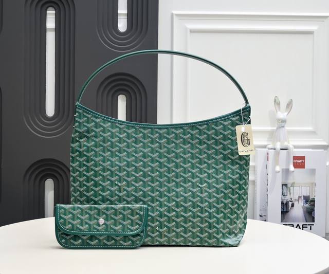 工厂P直销 绿色 Goyard Hobo BohèMe 流浪包腋下包，灵感来自波西米亚流浪的生活哲学，两大王牌Saint Louis Artois系列托特包的综