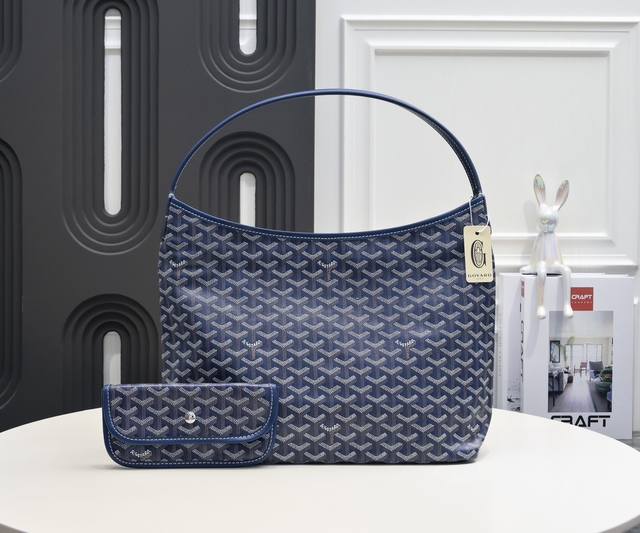 工厂P直销 宝蓝 Goyard Hobo BohèMe 流浪包腋下包，灵感来自波西米亚流浪的生活哲学，两大王牌Saint Louis Artois系列托特包的综