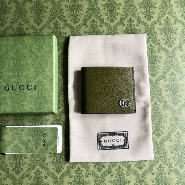 顶配版 G家专柜品质，原单皮质！实物实拍，款号：428726！颜色：军绿色猪纹皮！尺寸：11X9Cm！出货