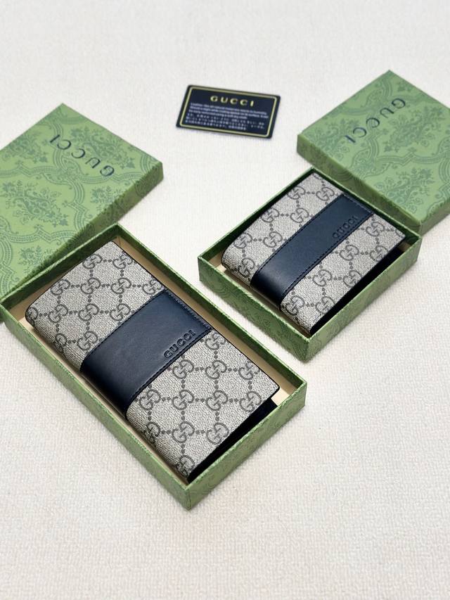 短 长 颜色 黑尺寸 短12X10长19X10古琦专柜款男士短款对折一比一Pvc配皮手感无敌简约大气男士必备