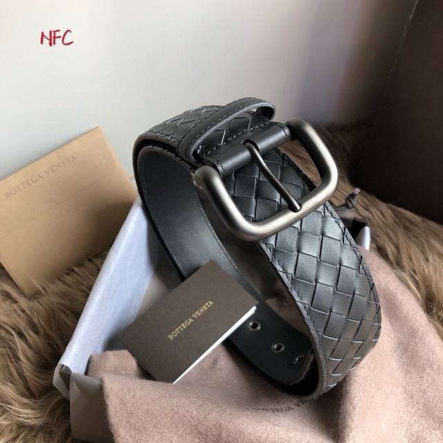 bottega Veneta 4.0Cm 纯手工编织腰带 纯铜真空电镀不掉色 带身不可裁剪 原单品质