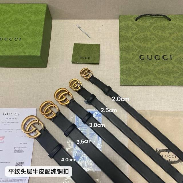 品牌：古驰Gucci 等级：原版品质.头层牛皮 专柜售经典爆款开模。油边精致 电脑车线 手感柔软.实物拍摄无修饰 上身效果超好、长度不可裁剪.配专柜全套包装.送
