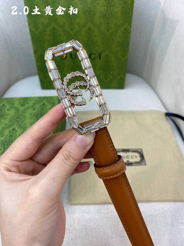 gucci 古奇官网经典 正品规格 2.0Cm原版品质头层小牛皮搭配进口底