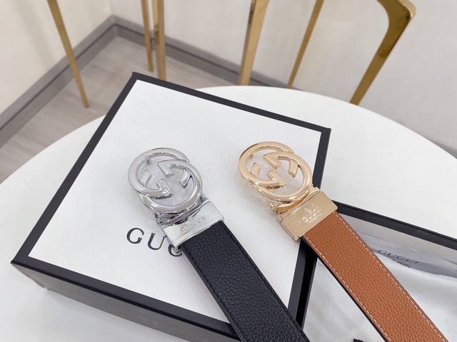 古奇 。3.5 宽度 大爆款Gucc 全套包装礼盒装腰带 无论是高端大气的包装，还是真材实料的品质，都是一骑绝尘 无可匹敌的牛货，完美的礼盒包装：包装 高端大气