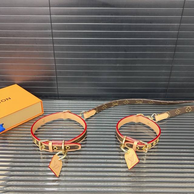 Louisvuitton 路易威登 Baxter系列 宠物绳 可脱卸调节 猫狗项圈 颈圈 大号 小号
