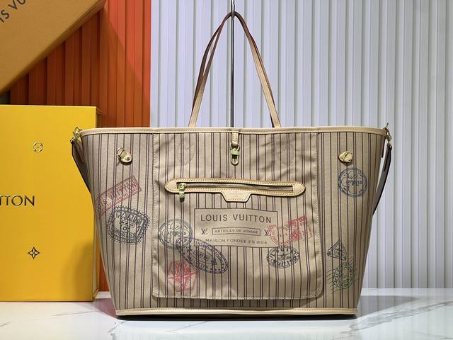 M11948 M40990 Neverfull BandoulièRe Inside Out Gm 手袋以 Monogram 帆布和缤纷压花织物演绎双面设计，再