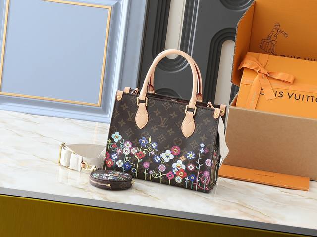 升级原版 新款M45659 M46373 M44571本款 Onthego 小号手袋拼合 Monogram 和 Monogram Reverse 帆布，Mono