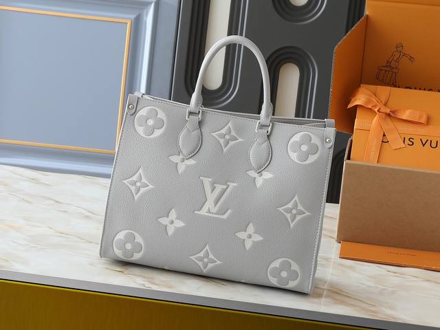 升级原版 M46833 Onthego 中号手袋 M46834M45595全黑M45494杏印45495黑印45496白印M46286粉色Monogram 是全