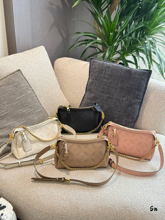 Lv流浪包双肩带设计 可单肩斜挎27Cm 折叠盒