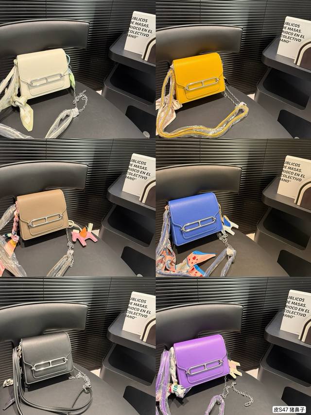 纯皮 Hermes Roulis这款包包设计的非常好看，是爱马仕包包里面比较低调的一款，不喜欢大Hlogo的朋友可以考虑入手这款，非常实用，很多明星都特别喜欢。