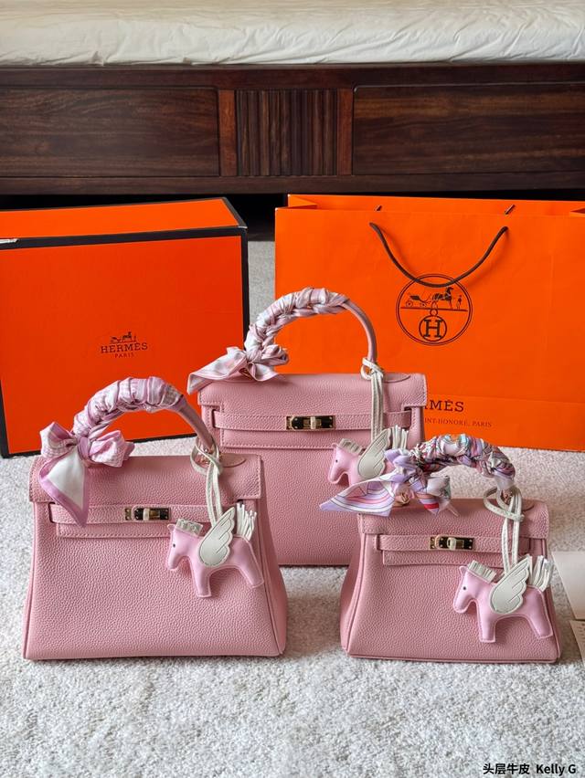 顶级原单 纯牛皮 独家经典火爆出货 纯皮 里外纯皮！集万千宠爱与一身 爱马仕 Kelly 凯莉包 专柜万年不下架 原厂激光五金 各路时尚主播 网红 明星不离手