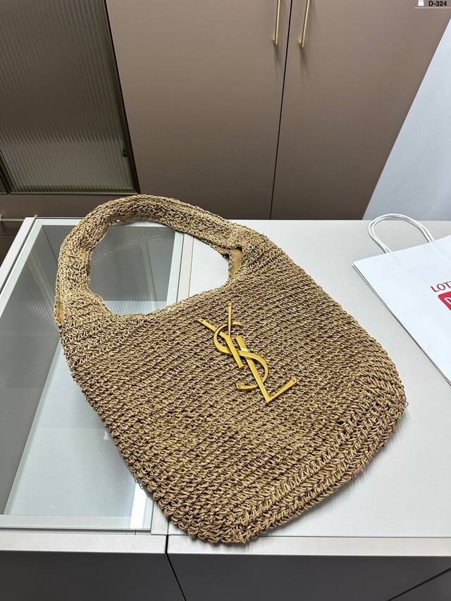 圣罗兰 Ysl 草编托特包 夏天必备拉菲草单品 通勤日常皆可的百搭神器 D-324 尺寸41×31 飞机盒