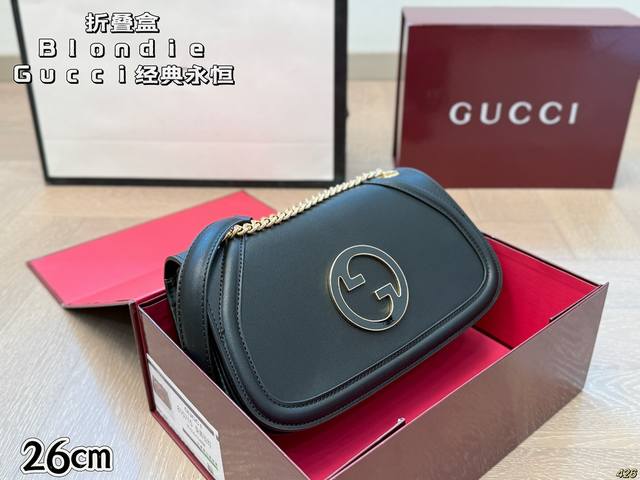 大号 折叠盒 酷奇新品Blondie Gucci 经典永恒 复古又时尚 上身不要太美！ 尺寸大号26 15