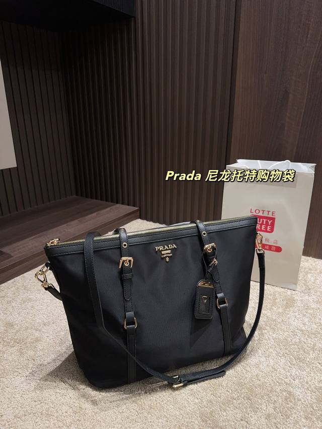 尺寸34.28 普拉达Prada 尼龙托特购物袋
