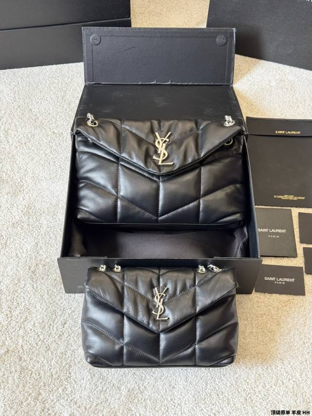 顶级原单 羊皮 Ysl 圣罗兰 女士Puffer绗缝小羊皮 全套折叠盒包装今年最值得买的秋冬包包Ysl软糯的云朵包 杨幂款Ysl软糯的云朵包 Loulou 包评