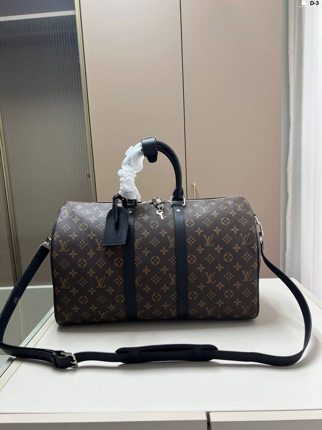 芯片版本 Lv旅行包 一只帅气能装的旅行袋 经典设计大气可观男女通用款 容量超大 D-3-2尺寸45×27