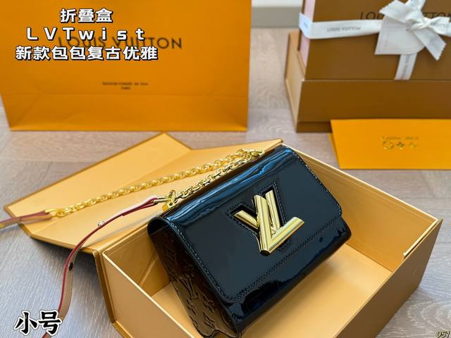 6色小号 折叠盒 原版五金带Logo Lvtwist新款包包 复古优雅 永远的经典 正式休闲皆可 日常通勤无压力 尺寸：小号19 14