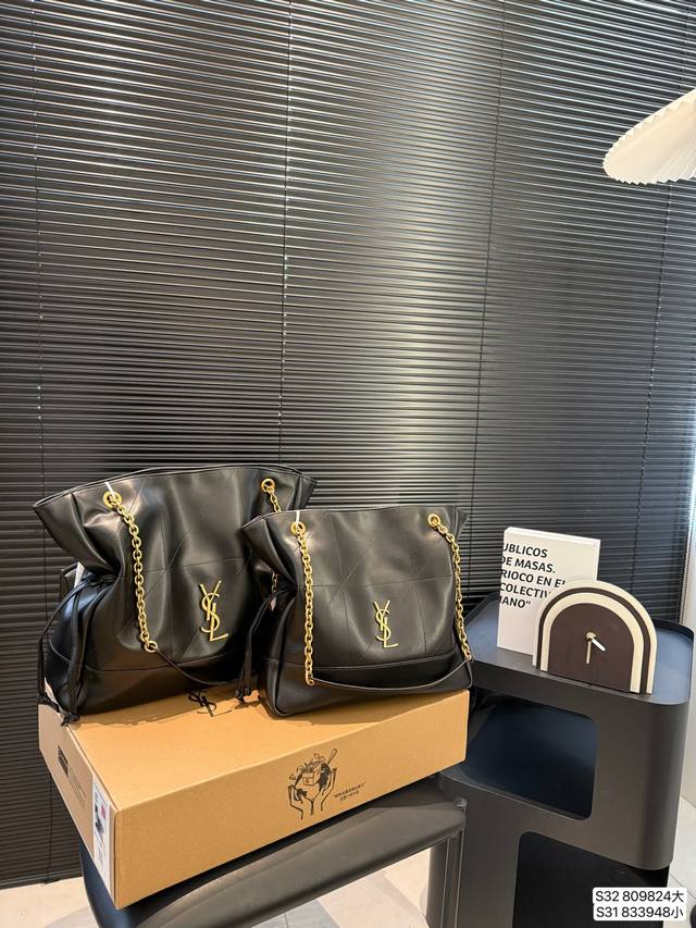 大号 小号 配盒子 圣罗兰新品Jamie手袋，松弛有度的时尚，Ysl新品Jamie大号手袋，手袋的精致设计，不仅能够完美收纳你的日常所需，更是一种生活态度的展现