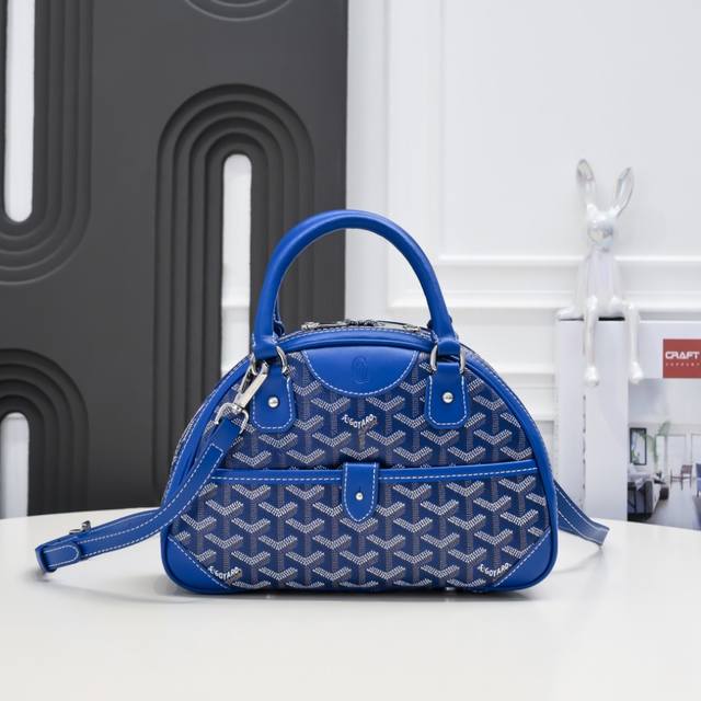 工厂p直销 天蓝 保龄球Mini 中古保龄球包Vintage Mini绝版限量老花复古保龄球，经典又精致，可爱又有点酷酷的，盐甜，双拉链袋口拿取方便，杨幂同款，