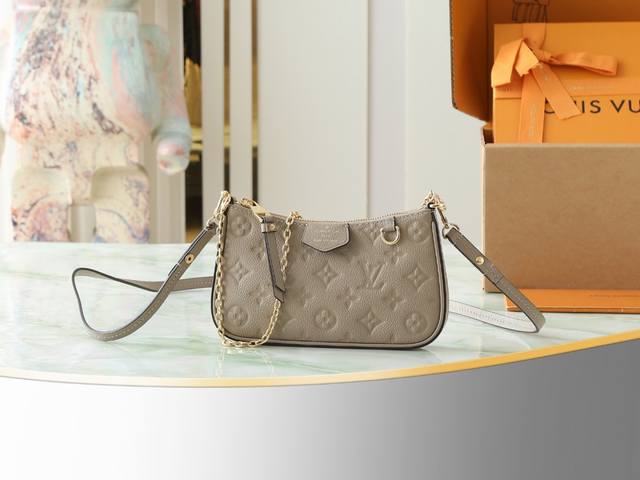 顶级原单 独家实拍 M81862大象灰色 80349全皮麻将包系列腋下包，Easy pouch On Strap 手袋取材 Monogram Empreinte