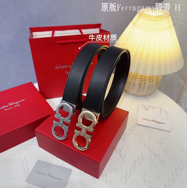 原版品质打孔 品牌：菲拉F家 男款 颜色：黑 咖 双面用 扣头：金 银 扣头：原版精品纯铜五金扣头 带身：原版牛皮 尺寸：宽约：3.5Cm 长约：95Cm-12