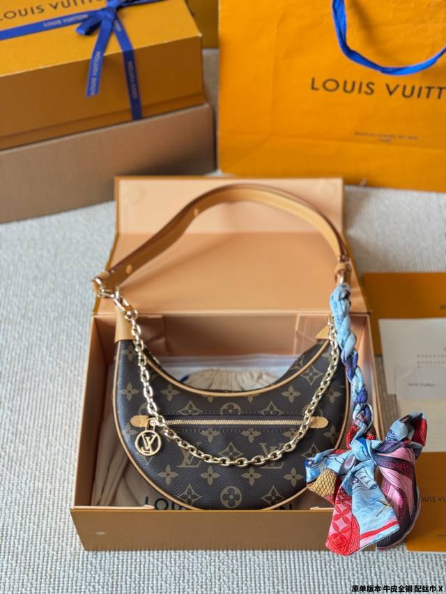 原单版本 牛皮全钢 配丝巾 Lv Vitage 新款中古豌豆包 Lv Marel 中古包，最近Lv中古包款式可以说的不能再了，大小非常合适呦！造型也很特别，肩带