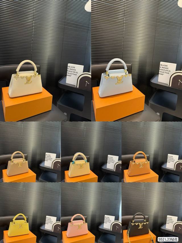 配折叠盒子 Lv Capucines系列的沉稳大气,使用过这款包包的人都知道一个与众不同的特点,那就是包包的口盖,如果觉得Lv标志太过张扬,不如把口盖翻到外面来 配折叠盒子 Lv Capucines系列的沉稳大气,使用过这款包包的人都知道一个与众不同的特点,那就是包包的口盖,如果觉得Lv标志太过张扬,不如把口盖翻到外面来