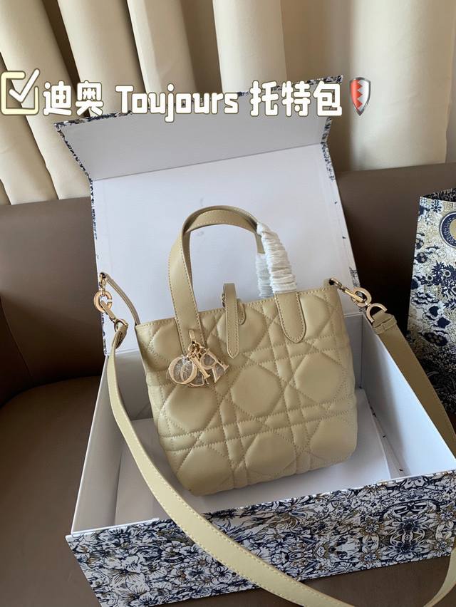 迪奥 Toujours 托特包 Dior 质感哑光色好美！ 超级百搭款 高级有质感 容量也是足足的哦 尺寸19*18