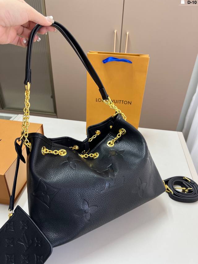 Lv Bundle抽绳云朵水桶包手袋 出门游玩必备 D-10尺寸27×20折叠盒