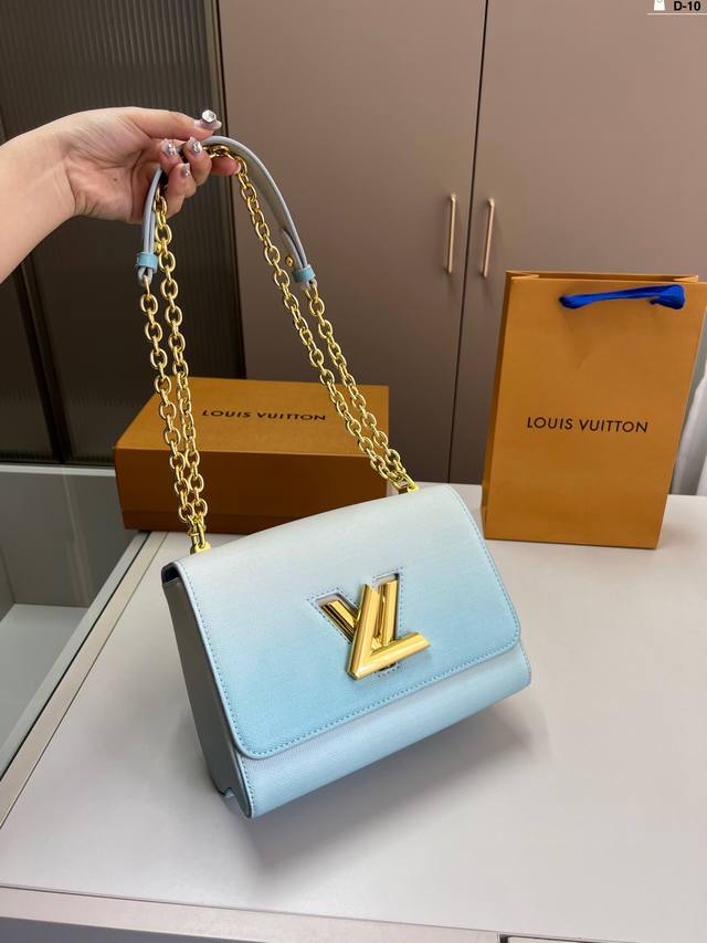 Lv Twist水波纹链条包 复古优雅 永远的经典 正式休闲皆可 日常通勤无压力 D-10尺寸 23×15折叠盒