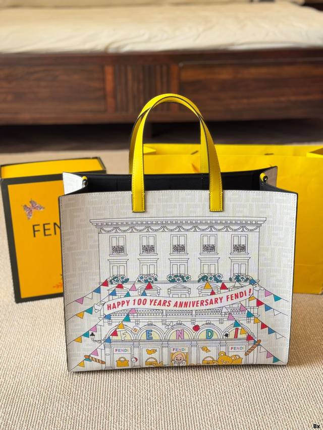 Fendixtarout联名款 F家 Fendi peekabo 购物袋 经典的Tote造型！托特包 尺寸 40 35Cm