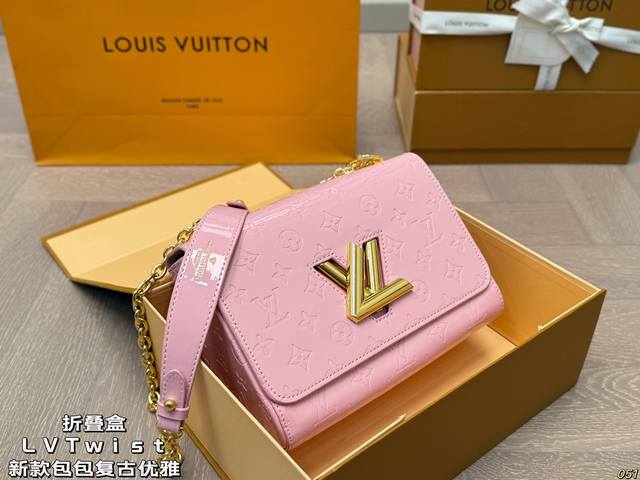 6色 折叠盒 原版五金带Logo Lvtwist新款包包 复古优雅 永远的经典 正式休闲皆可 日常通勤无压力 尺寸：23 16