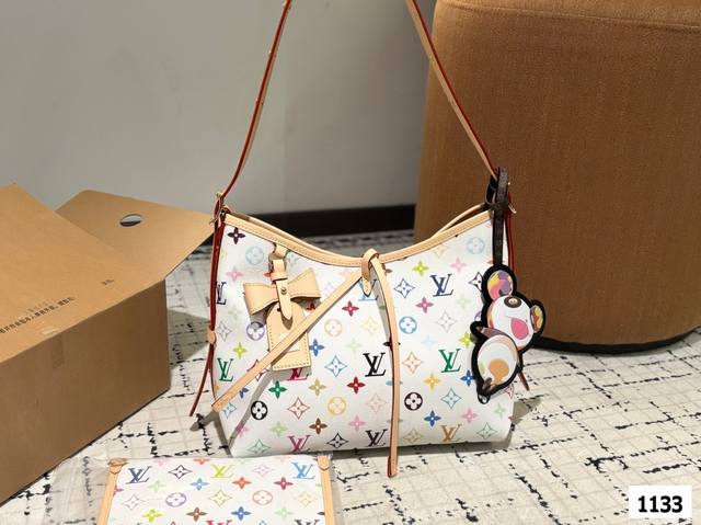 村上隆联名 配挂件 路易威登Lv Carryall新款通勤包颜值实用 #路易威登Lv #路易威登#Iv #路易威登Louisvuitton#路易威登Carrya
