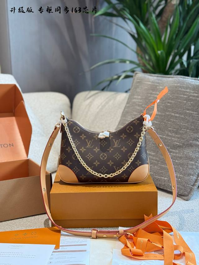 专柜同步163芯片 小号牛角包升级芯片版 Lv老花牛角包 单肩斜挎中古 Vintage包包V老花村上隆限定薇薇安女包Lv老花限定 ！超美！好多网红潮人都在背 单