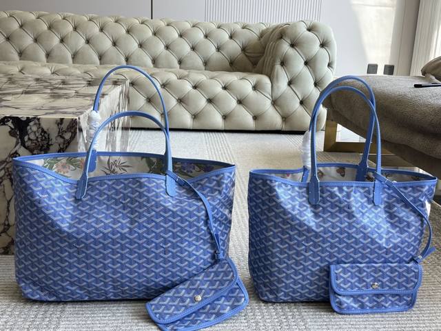 Goyard戈雅Saint Louis限量双面购物袋 在这款2025年限量版中，Saint Louis采用了两种独特的Goyardine帆布颜色，灵感来自亚麻花