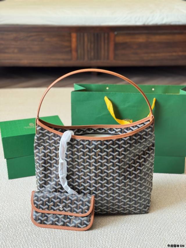 牛皮版本 拉链款 Goyard戈雅购物袋 配小包 王菲同款 购物袋 购物袋低调又耐看的大牌 非常玩味好凹造型 时髦人都应该入一个 尺寸：35 28 Cm