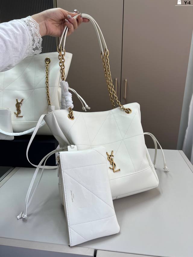 小 Ysl圣罗兰Jamie托特包 Saint Laurent 爆款包 Jamie 皮质细腻韧性强 Y-4尺寸28×27 36×33折叠盒