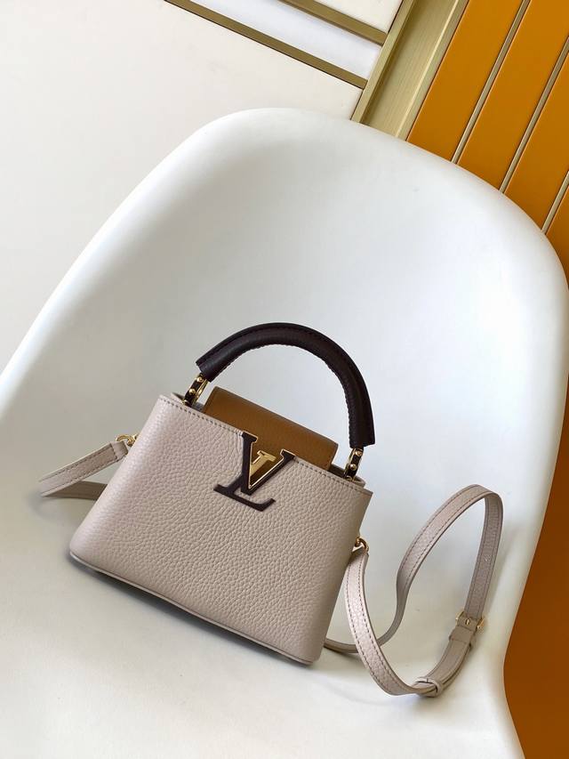 m12956浅咖 M12952啡色 M14176 棕色 特级原厂 动态163 本款 Capucines 中号手袋为华美 Taurillon 牛皮革渲染新季典雅色