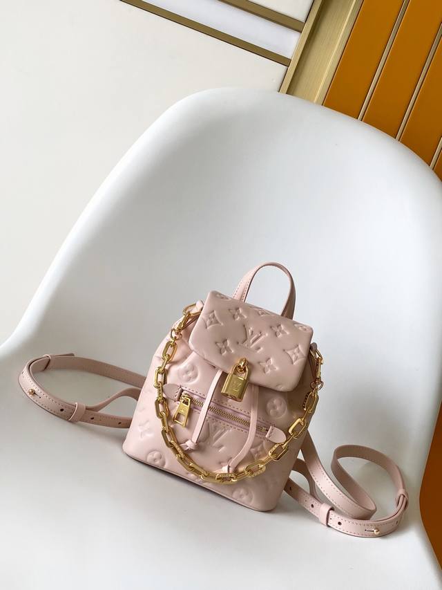 顶级原单，动态163变码芯片 M13389粉色小号M13387黑色小号 M13357黑色大号 M13358灰色大号 Coussin Backpack 迷你手袋以