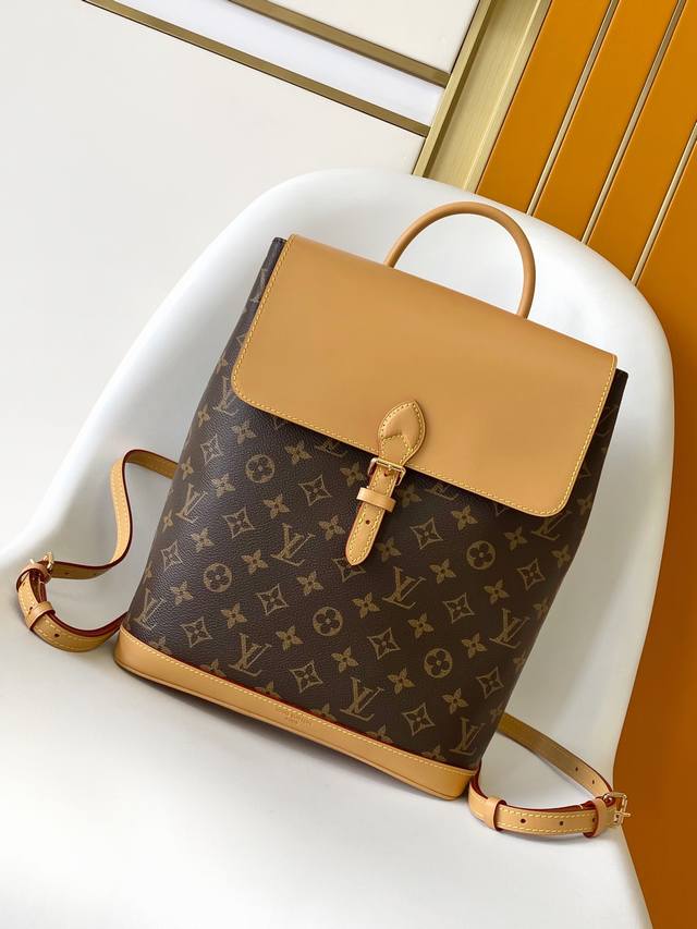 163C01 芯片 M14653老花黄皮 顶级原单 双肩包 Soho 双肩包 从1996年的阿尔勒孔包中受到启发，以利用率高的背包展示的Soho Mm Sogo