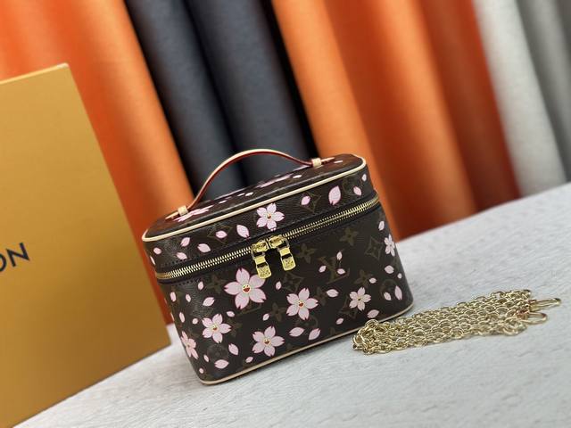升级原版 M13747 M44495 M42265 M44936 M42263 Lv村上隆Nice Mini Nano化妆包以 Monogram印花以33种缤纷