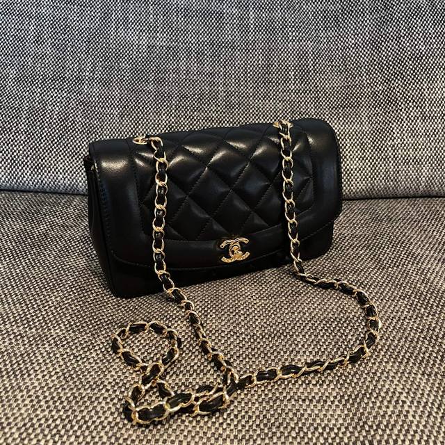 chanel Vintage 戴妃包 尺寸:22.5X14X7Cm