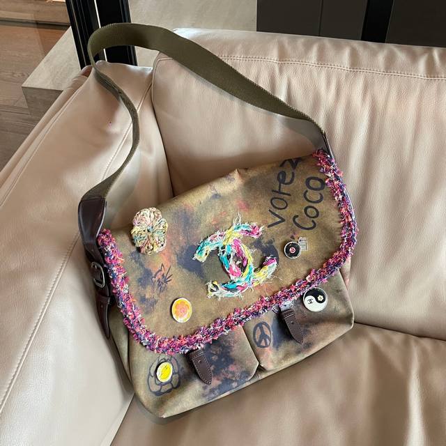 chanel Vintage反战包 大号 尺寸：42X30X13Cm